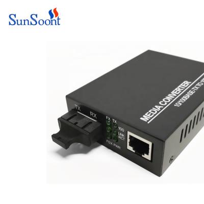 China FTTH FTTx Network OEM ODM Price 25km Single Mode 25km Fiber FTTB Base Dual Fiber Optic 100 tx fx Media Converter for sale