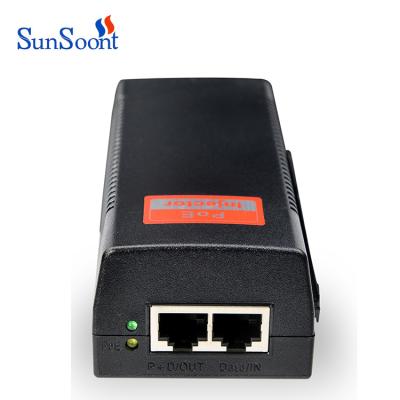 China LACP Sunsoont POE Passive Injector Input AC100-240V 10/100Mbps 4 5+/7 8 Passive PoE Injector for sale