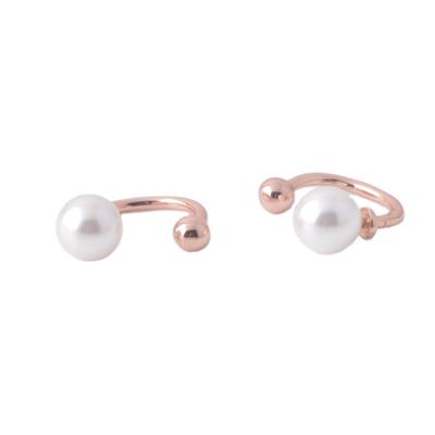 China Wholesale 925 sterling silver jewelry pearl circle stud earring alibaba ear TRENDY clip circles for sale