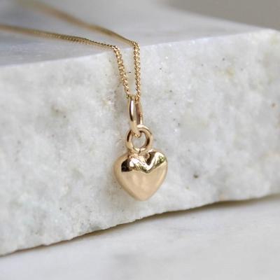 China CLASSIC Tiny Heart Pendant 18k Gold Real Gold Necklaces for sale