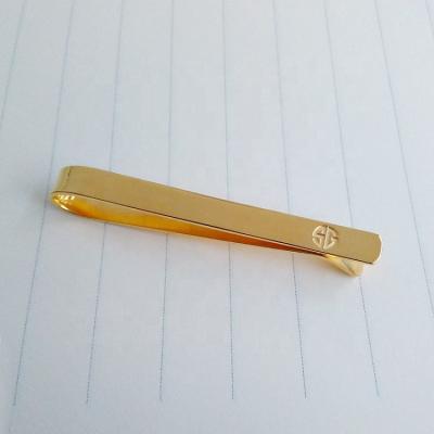 China Classic Anniversary Gold Plated Link Pins Tie Clip Bar For Men LYCO13 for sale