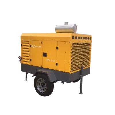 China Manufacture JZK12-10 drive two wheel screw high temperature resistant portable diesel air compressor for sale