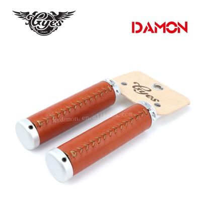 China Gyes G-1035L BMX Cow Road Bicycle Leather Handlebar Grips for sale