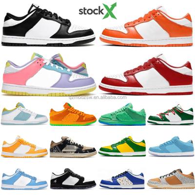 China Fashion Trend In The Dunkes SB Sneakers Brand X Dunkes Low Top Women Running Men's Panda Bears Skate Board Design Sports Shoes Blue Orange Low Dunks SB for sale