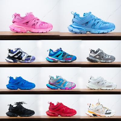 China Original track 3s runner balanciaga crystal sneakers 3.0 luxury good quality fashion trend brand designer shoes pink blue for track 3 women men for sale