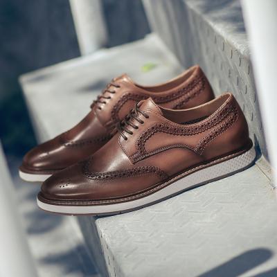 China Breathable Custom Handmade Classic Official Stylish Shoes Genuine Leather Shoes Men for sale