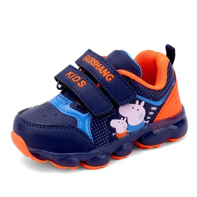 China Anti-slippery kids shoes led luminous cartoon children light baby sneakers skid sports boy girl led light children shoes for sale