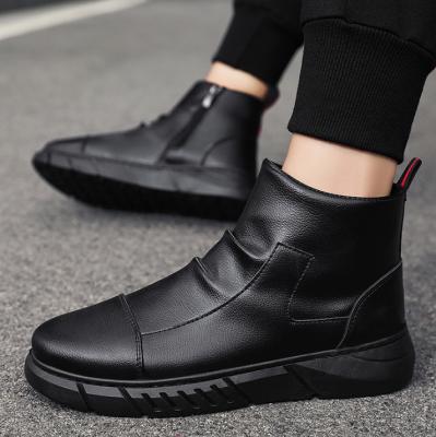 China New Fashion Factory Design Men's Casual British Boots Winter Waterproof Shoes for sale