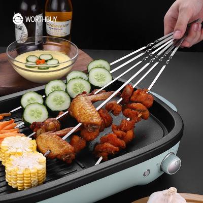 China WORTHBUY 304 Stainless Steel Easily Cleaned BBQ Sign Hot Selling BBQ Spits BBQ Stick BBQ Tool Accessories for sale