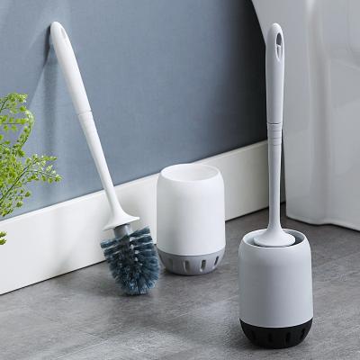 China WORTHBUY Wall Mountable Bathroom and Toilet Stand Set Viable Toilet Bowl Brush Cleaning Brush Cleaner with Long Handle for sale