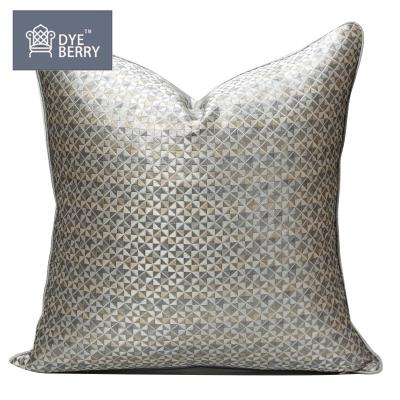 China Modern Viable Dyeberry Gray Silver Floral Texture Luxury Jacquard Cushion Cover For Living Room for sale