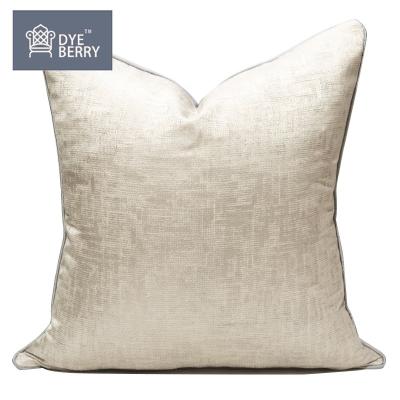 China Sustainable Dyeberry White Pearl Texture Modern Luxury American Style Jacquard Cushion Cover For Living Room for sale