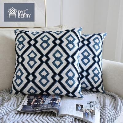 China Furniture Sofa Pillow Towel Embroidery Retro Blue And White Dyeberry Series Chinese Classical Embroidery China Pillow Cover Fast Shipping for sale