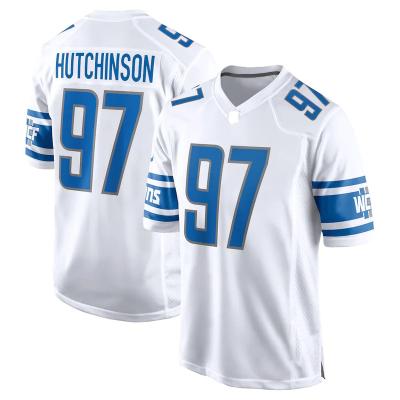 China Antibacterial Mens Womens Youth 97 Aidan Hutchinson Detroit 2022 Draft Football Round First Jersey for sale