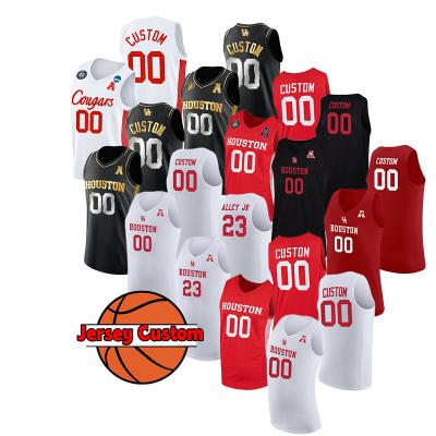 China JR Houston Cougars 0 Player College Basketball Antibacterial Mens Custom 23 Alley Jersey for sale