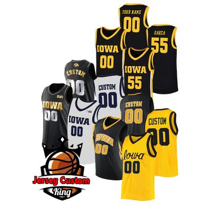 China Antibacterial Mens Iowa Hawkeyes 0 Custom 55 Garza Player College Basketball Tank Tops for sale