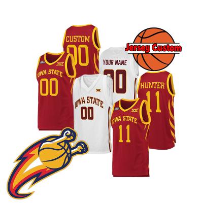 China Mens Iowa State Cyclones Antibacterial Customs 0 11 Hunter Player College Basketball Jersey for sale