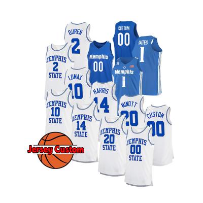 China Antibacterial Men's Memphis Tigers 0 Customs 1 Emoni Chips 2 Jalen Duren Player College Basketball Tank Top for sale