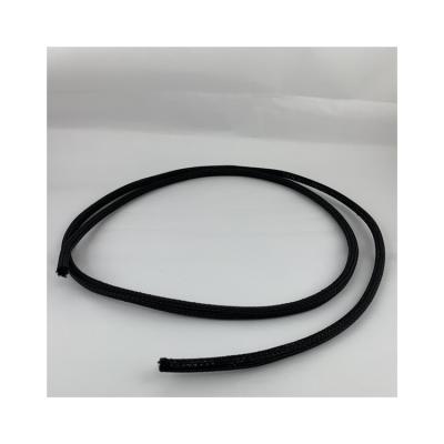 China Protect Cables Pet Black Nylon Braided Self-curling Expandable Sleeving For Electrical Cable Protector for sale