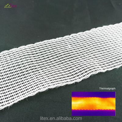 China 5V Powered Metal Mesh Fabric For Clothing Heating Flexible Heating Textile for sale