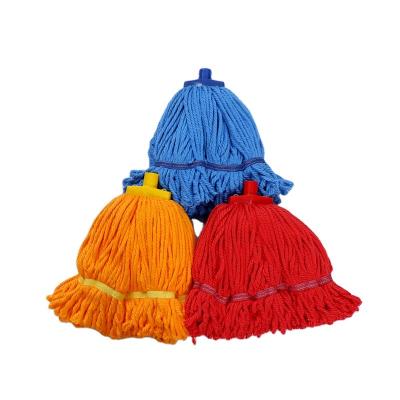 China Sustainable Cotton Brooms With Plastic Head Recycled Polyester Rope For Cleaning Magic Broom Spinning Bucket Spray Spin Broom Stick Flat Brooms And Mop for sale