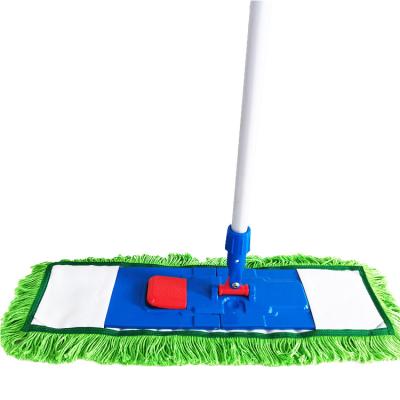 China Durable High Quality Removable Microfiber Protective Dust Mop Frame Easy Replace Wide Magic Flat Mop for sale