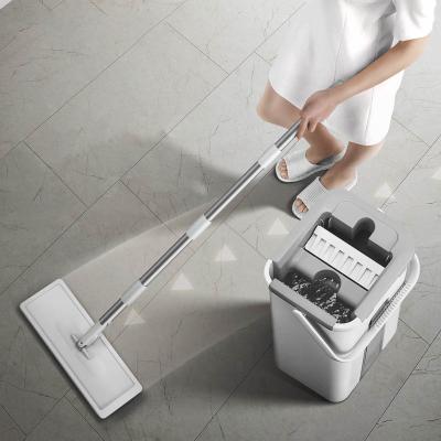 China Sustainable Top Selling Self-washed Home Quick Clean Microfiber Squeeze Flat Kitchen Mop For Home Kitchen for sale