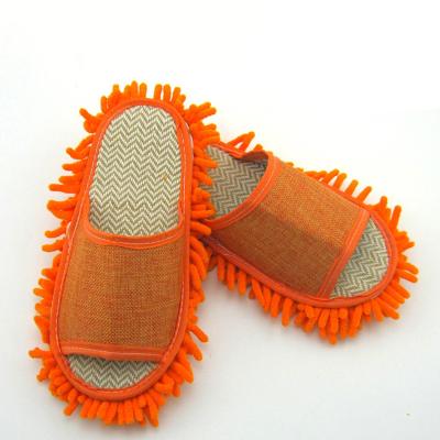 China Fur Microfiber Men Women House Dusting Slippers Floor Dust Dirt mop shoes cleaning for sale