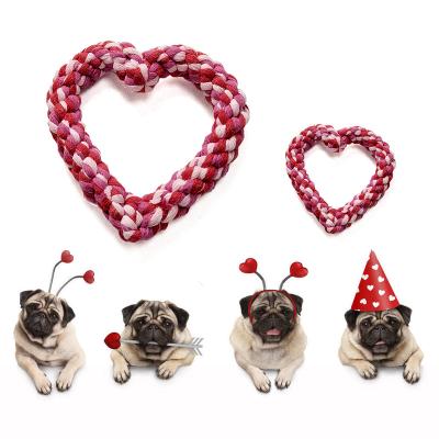 China Newest Sustainable Wholesale Price Heart Shape Toys Durable Game Interactive Dog Chew Toys Pet Chew Toys for sale