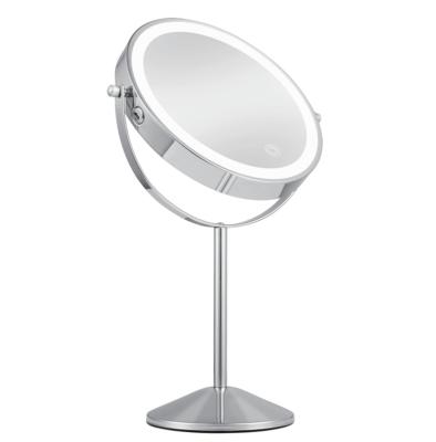 China USB Radio Lighted Rechargeable Battery Operated Cosmetic Mirror With Ring Lights Around It for sale