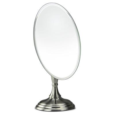 China One Way Vintage Style European Adjustable Portable Oval Makeup Vanity Tabletop Mirror With Short Sturdy Base for sale