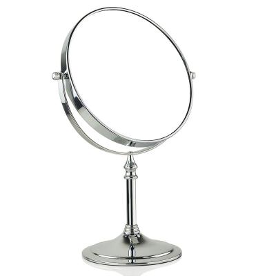 China Magnified OEM Spiegel High End Round Shape Double Sided Self Standing To Make Up 5X Mirror for sale