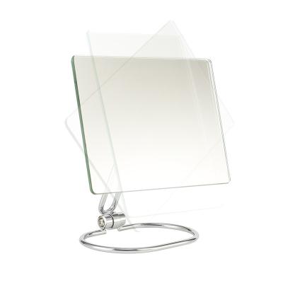 China Folding Mirror Rectangular Self Standing Countertop 360 Degree Rotating Single Side Cosmetic Mirror Unmagnified for sale