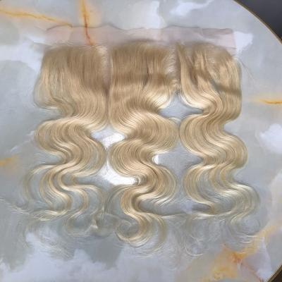 China Good Quality Full Virgin Human Hair Double Drawn Tip Malaysian Hair Bundles Fumi Hair Quality Curve Body Wave #613 Color Single Drawn Lace Headband for sale