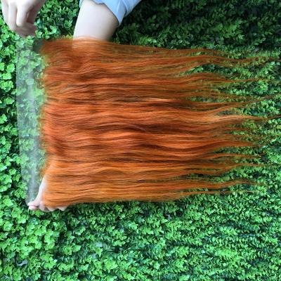 China Good Quality Lace Wigs Free Shipping High Quality Straight Orange Color 100% Lace Frontal Human Hair Raw Virgin Hair for sale