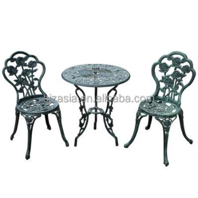 China European cast iron / aluminum garden table and chairs for sale