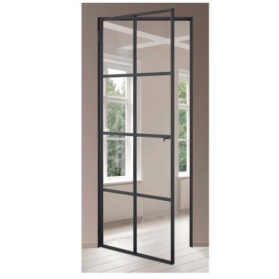 China New Design Industrial Double Door Glass Steel French Doors Exterior French Doors Half Steel for sale