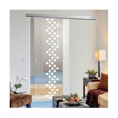 China Tempered Glass Stainless Steel Doors Industrial Interior Glass Sliding Glass Door For Living Room for sale