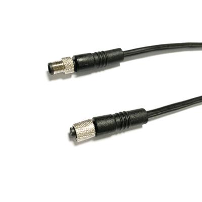 China M5 Female Connector IP67 Automotive Molding Cable Straight Angled M5 Waterproof Male 3 4 5 6 8 12 Pin Black 3 4 5 6P for sale