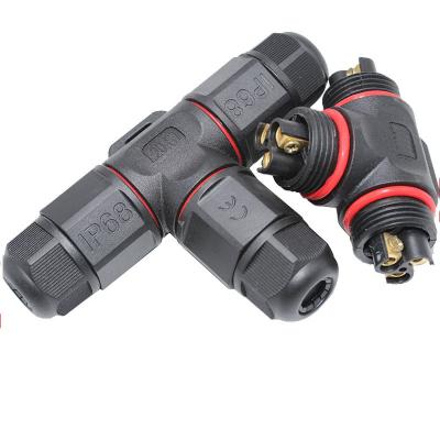 China High quality and durable M20 automotive t-type power connector three way outdoor ignition power connector for sale