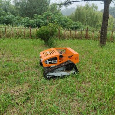 China 4-Stroke Gasoline Electric Hybrid Powered Height Adjustable Mowing Remote Control Lawn Mower for sale