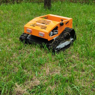 China 4-Stroke Gasoline Engine Low Power Consumption Electric Battery Remote Mower On Tracks for sale