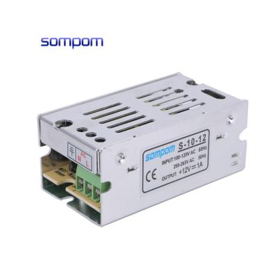 China LED Lighting Driver SOMPOM 110/220V AC To DC 12w Led Driver 12v 1a Power Supply For Led Strip for sale