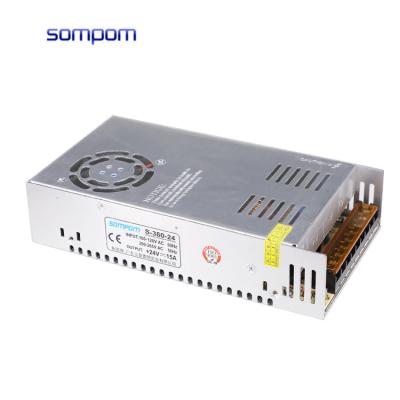 China SOMPOM AC 110V/220V DC 24v 15a Changeover Power Supply For Led Driver 215*112*50mm for sale