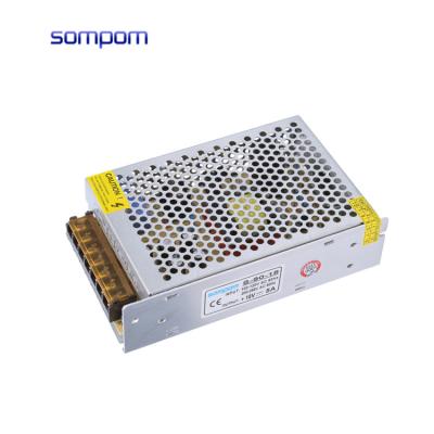 China SOMPOM Aluminum High Quality AC To DC Converter 18V 5A Switching Power Supply For Led Strip for sale