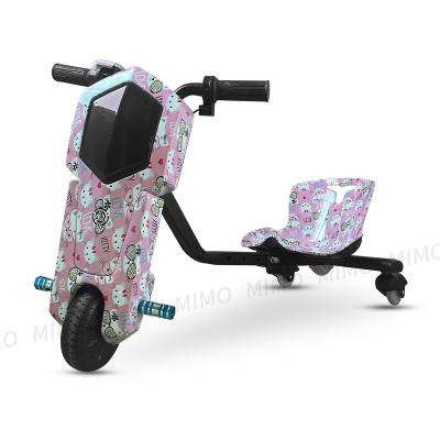 China Customize Three Wheel Electric Kids Drifting Scooter Drift Trike with super battery 200*50 solid tire for sale