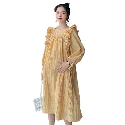 China Hottest Selling Anti-static Winter Long And Puff Sleeve Pregnant Beach Dress for sale