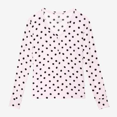 China Wholesale 2pcs Pajamas QUICK DRY Sleepwear For Woman Collar Printed Polka Dot Satin Loungewar Set Ladies for sale