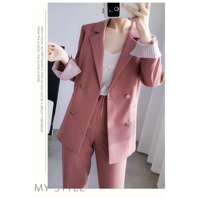 China Anti-Wrinkle Suit Double Breasted Suit Hot Selling Slim Two-piece Modern Fashionable Female Suit for sale