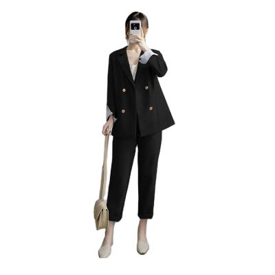 China Anti-wrinkle manufacturers selling fashionable modern female thin three-dimensional suit two-piece suit for sale